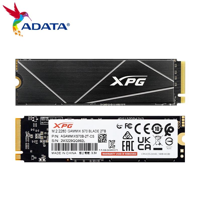 100%  ADATA  ָ Ʈ ũ ϵ ̺, Ʈ ũž PC, 2TB XPG GAMMIX S70 ̵ SSD, M.2 2280 PCle Gen4x4